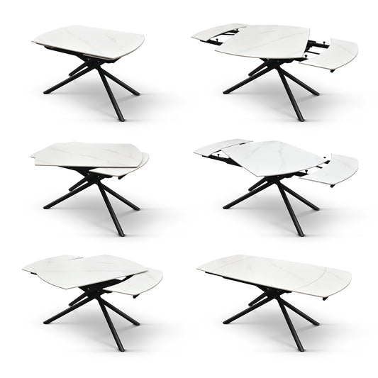 Tavolo allungabile roteante in ceramica Helix